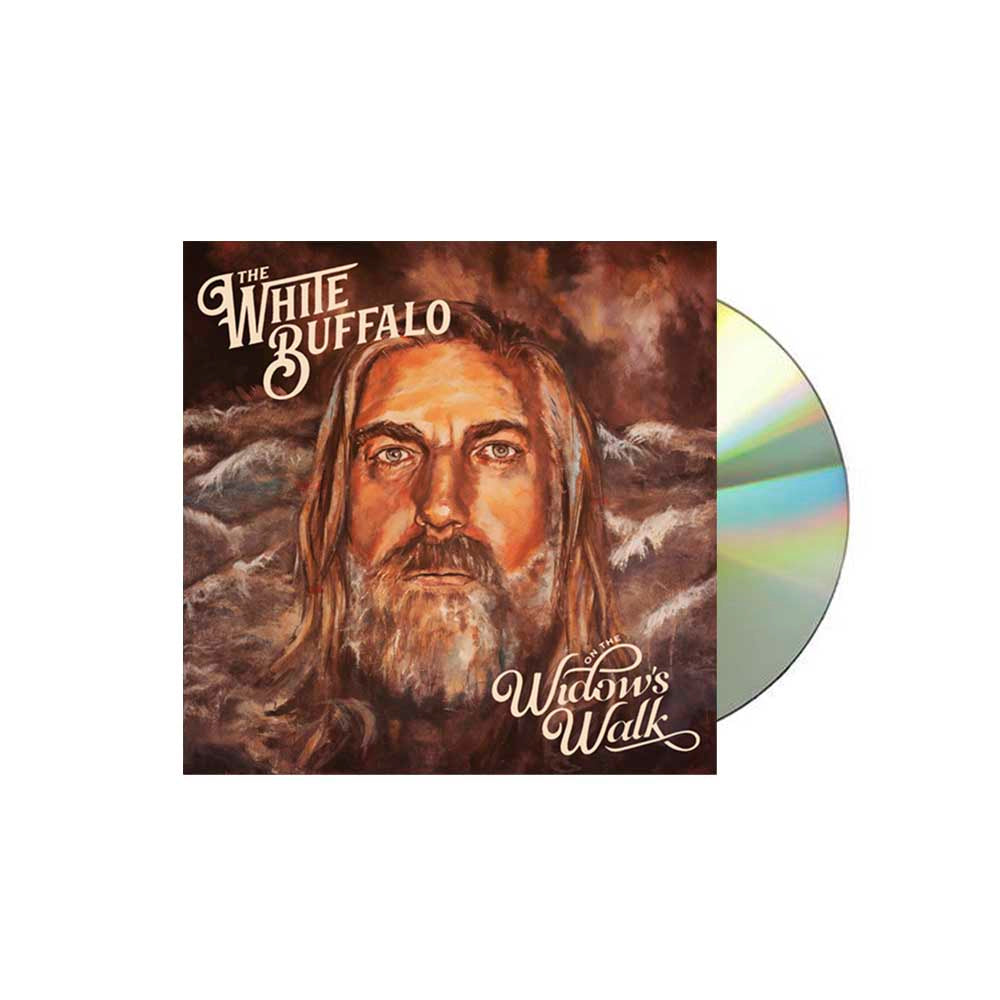 CD cover art featuring a man's face with a beard and hair, set against a background with clouds and a sky.
