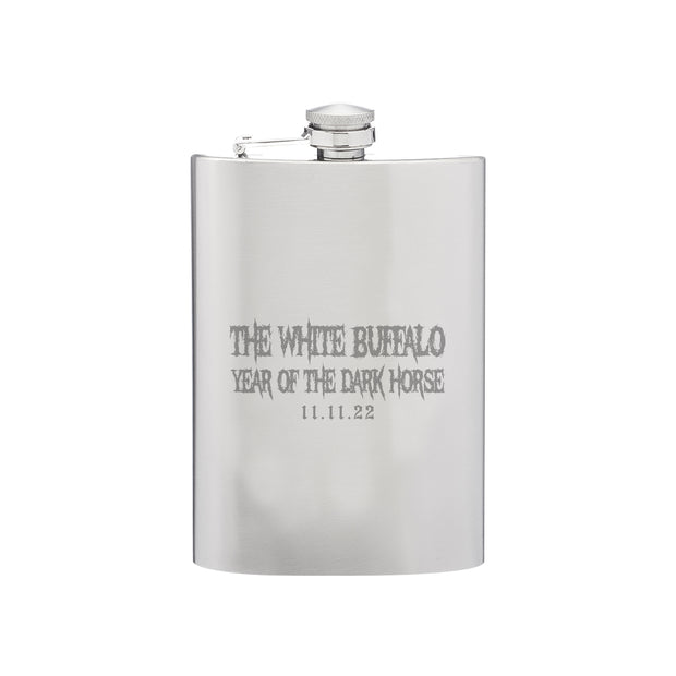 Year Of The Dark Horse Silver Flask