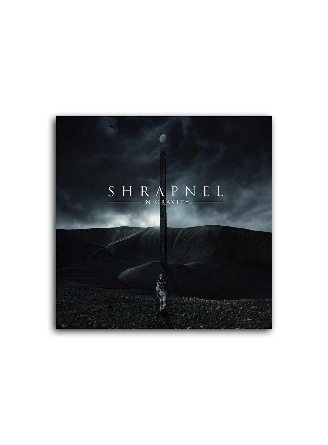 CD cover art for 'In Gravity' featuring a dark, moody landscape with a silhouette of a tower against a stormy sky.