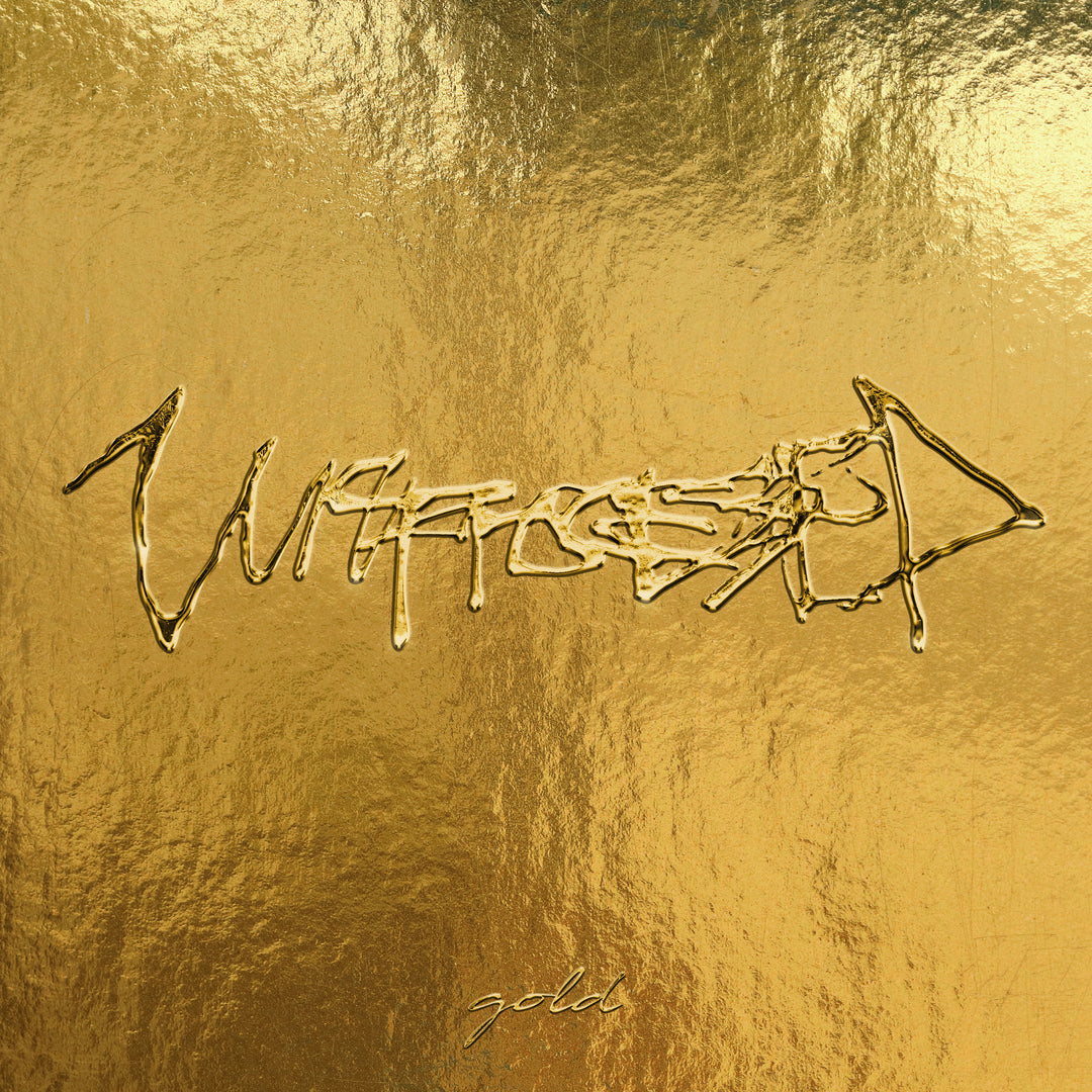A textured gold background features Witnessed in shiny, irregular script and gold in cursive at the bottom center, capturing Berlin’s vibrant post-rain energy. Designed by Unprocessed.