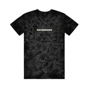 image of the Botanical Black Crystal Wash T-Shirt. white print across the chest that says dayseeker