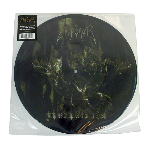 Emperor Anthem to the Welkin at Dusk Picture Disc vinyl lp. 140 gram vinyl picture disc LP. Album art and vinyl had the green very hard to tell what it is artwork. 
