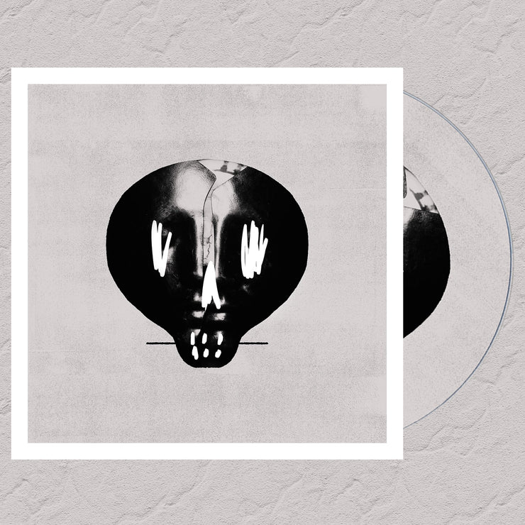 image for the Self Titled CD. c d on the right cover on the left is a black and white skull