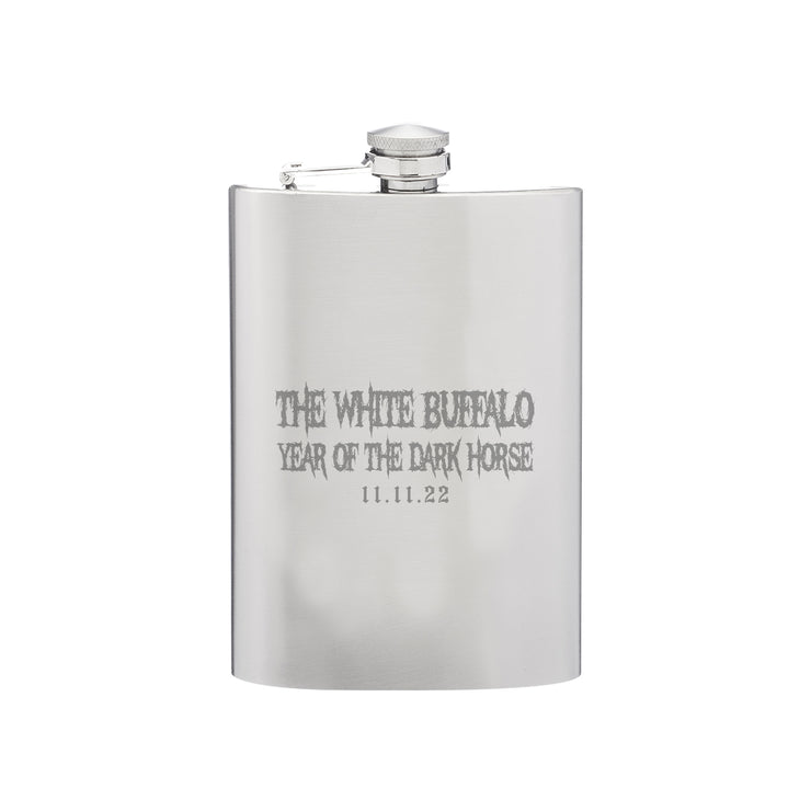 Year Of The Dark Horse Silver Flask