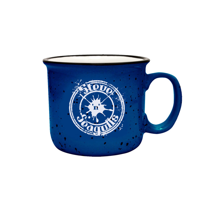 Steve 'N' Seagulls Logo Blue W/ White Speckles Coffee Mug