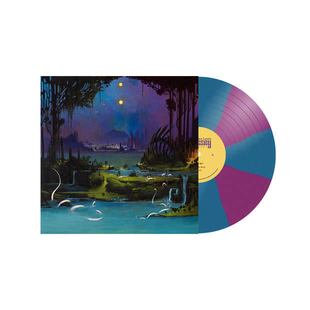 image for the Odyssey Vol 1. Sea Blue & Orchid Pinwheel Vinyl. cover shows an outside oasis near water