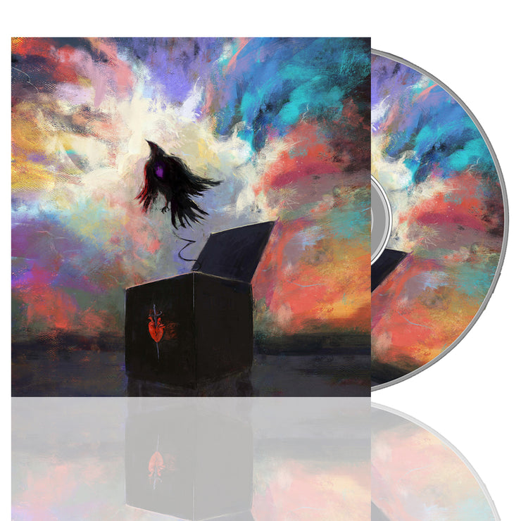 image for the Black Box CD. cover has a box with a bird flying out of it in front of a colorful sky